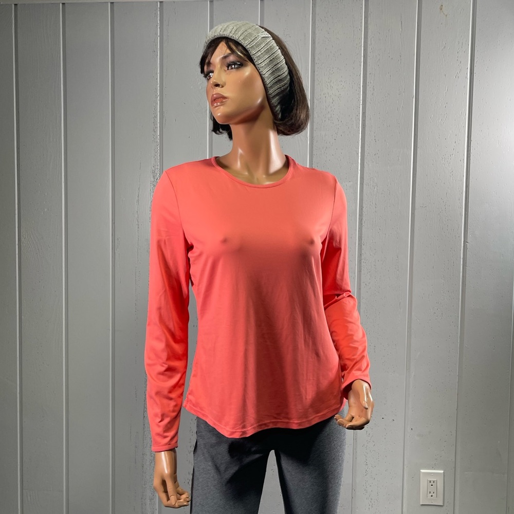 * *Hang Ten Women's Coral Long Sleeve Athletic Shirt Sz M